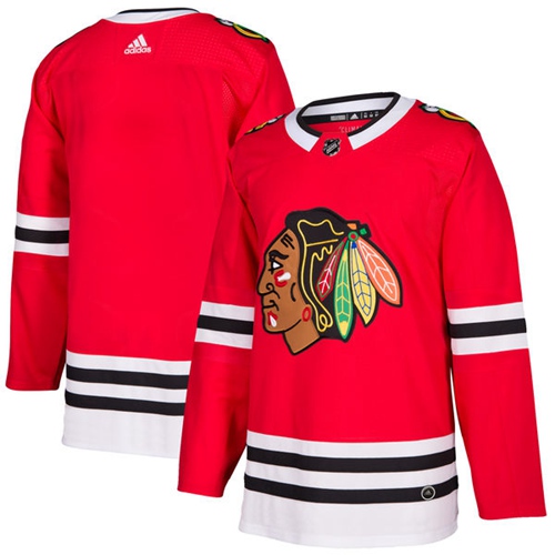 Adidas Blackhawks Blank Red Home Authentic Stitched Youth NHL Jersey